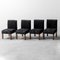 Black Velvet Chairs, 1970s, Set of 4, Image 1