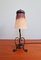 Tischlampe aus Schmiedeeisen & Glaspaste von Schneider, 1920er 12