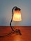 Tischlampe aus Schmiedeeisen & Glaspaste von Schneider, 1920er 18