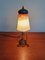 Tischlampe aus Schmiedeeisen & Glaspaste von Schneider, 1920er 13