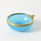 Cendrier en Verre Opalin Bleu par Vincenzo Nason, Italie, 1960s 2