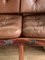 Scandinavian Three-Seater Sofa in Rosewood and Brown Leather attributed to Sven Ellekaer for Coja, 1960s 10