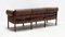 Scandinavian Three-Seater Sofa in Rosewood and Brown Leather attributed to Sven Ellekaer for Coja, 1960s, Image 3