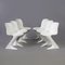 White Kangaroo Chairs by Ernst Moeckl for Horn, 1960s, Set of 6, Image 1