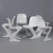 White Kangaroo Chairs by Ernst Moeckl for Horn, 1960s, Set of 6, Image 7
