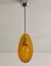 Small Mid-Century Drop Pendant Light in Amber Murano Glass attributed to Max Ingrand, 1960s 3