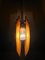 Small Mid-Century Drop Pendant Light in Amber Murano Glass attributed to Max Ingrand, 1960s 7