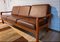 Divano Mid-Century a tre posti moderno in pelle e teak di Jens-Juul Christensen per JK, Danimarca, anni '60, Immagine 3
