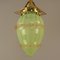 Art Nouveau Viennese Pendant Lamp with Uranium Vaseline Glass Shade, Austria, 1920s, Image 6