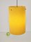 Vintage Yellow Pendant Polyester Sugar Tube Lamp, 1960s, Image 6