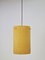 Vintage Yellow Pendant Polyester Sugar Tube Lamp, 1960s, Image 9