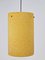 Vintage Yellow Pendant Polyester Sugar Tube Lamp, 1960s, Image 1