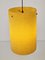 Vintage Yellow Pendant Polyester Sugar Tube Lamp, 1960s, Image 5