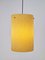 Vintage Yellow Pendant Polyester Sugar Tube Lamp, 1960s, Image 8