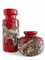 West German Fat Lava Decor Ceramic Vases from Scheurich Keramik, 1960s, Set of 2 3