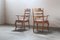 Fauteuils Brutaliste Vintage Razorblade en Chêne par Henning Kjærnulf, 1960s, Set de 2 1