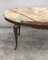 Vintage Oval Coffee Table in Marble and Brass, 1950s 5