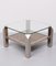 Table Basse Carrée Mid-Century en Chrome et Verre de Belgo Chrome, 1970s 1