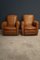 French Leather Club Chairs, 1940s, Set of 2, Image 2
