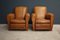 French Leather Club Chairs, 1940s, Set of 2 1
