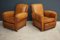 French Leather Club Chairs, 1940s, Set of 2 7