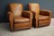 French Leather Club Chairs, 1940s, Set of 2 3