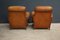 French Leather Club Chairs, 1940s, Set of 2 8