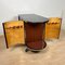 Carrello bar Art Deco, laccato nero, mogano, cromato, Francia 1930, Immagine 2