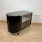 Carrello bar Art Deco, laccato nero, mogano, cromato, Francia 1930, Immagine 7