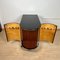 Carrello bar Art Deco, laccato nero, mogano, cromato, Francia 1930, Immagine 10