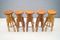 Solid Wooden Stools, 1960s, Set of 5 2