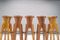 Solid Wooden Stools, 1960s, Set of 5, Image 3