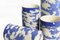 Grands Gobelets en Céramique et Argile Tachetée et Bleue par Maevo, 2017, Set de 2 2
