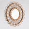 Mid-Century Modern Mirror Bamboo Rattan Handcrafted, 1960s, Image 3