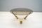 Vintage Brass & Smoked Glass Coffee Table by Knut Hesterberg 3