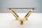 Vintage Brass & Smoked Glass Coffee Table by Knut Hesterberg, Image 13