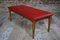 Scandinavian Red Leatherette Bench, 1970s 10