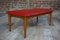 Scandinavian Red Leatherette Bench, 1970s 14