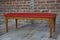 Scandinavian Red Leatherette Bench, 1970s 2
