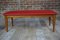 Scandinavian Red Leatherette Bench, 1970s, Image 7