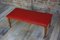 Scandinavian Red Leatherette Bench, 1970s, Image 3