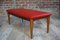 Scandinavian Red Leatherette Bench, 1970s 13