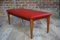 Scandinavian Red Leatherette Bench, 1970s, Image 13