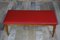 Scandinavian Red Leatherette Bench, 1970s, Image 6