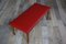 Scandinavian Red Leatherette Bench, 1970s, Image 16