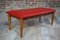 Scandinavian Red Leatherette Bench, 1970s 12