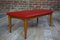 Scandinavian Red Leatherette Bench, 1970s 15