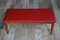Scandinavian Red Leatherette Bench, 1970s, Image 5