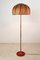 Vintage Copper Floor Lamp with Wooden Shade 2