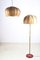 Vintage Copper Floor Lamp with Wooden Shade 5
